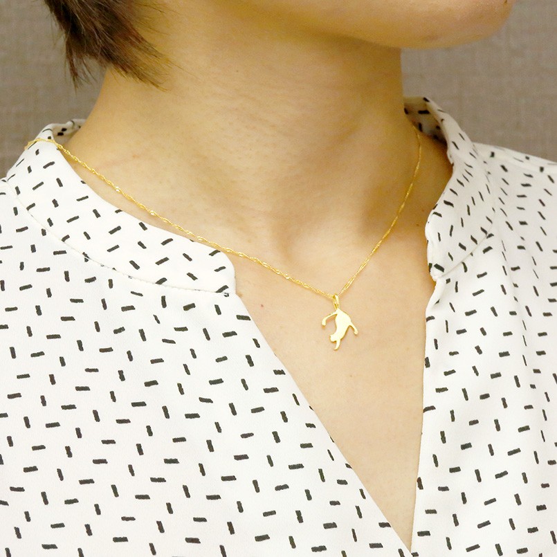 純金 ネックレス 猫 24金 ペンダント ゴールド K24 ねこ ジュエリー