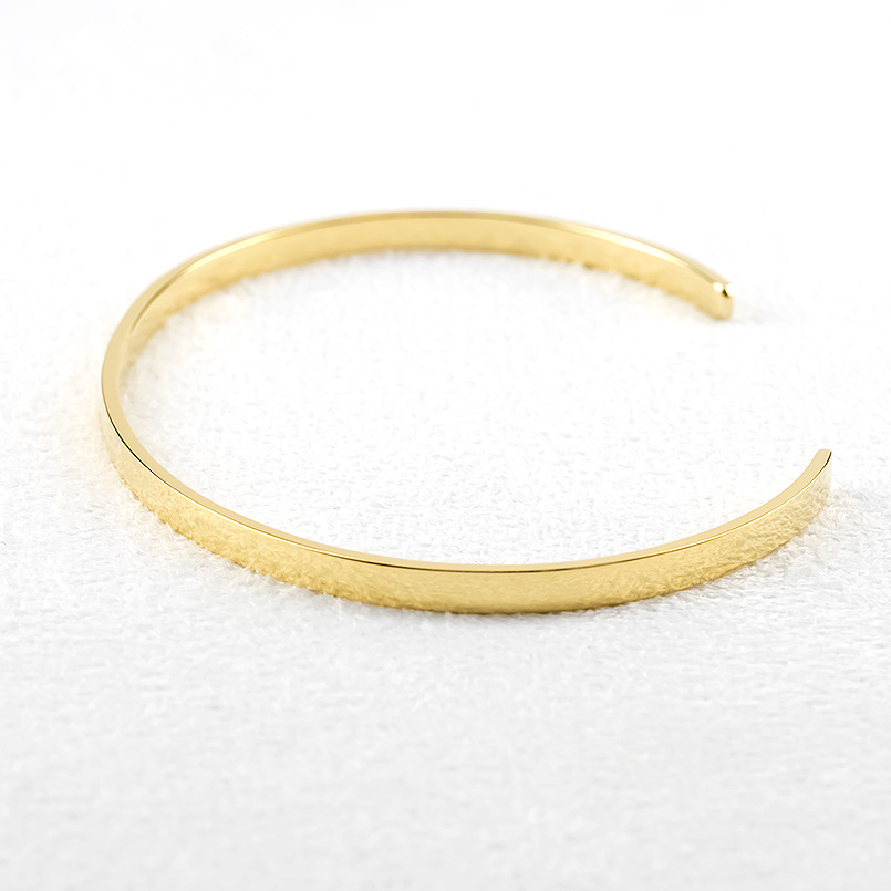 18金 バングル 18k K18 ブレスレット 3ミリ幅 内周20cm ゴールド