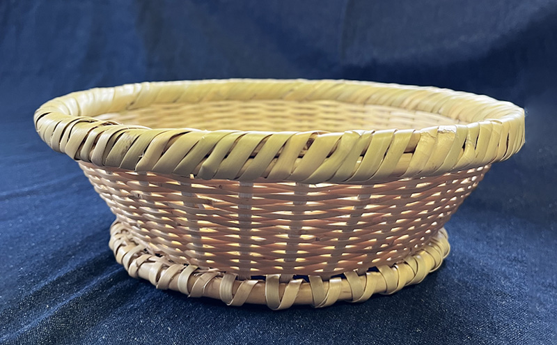 須賀川竹細工【台付かご】 