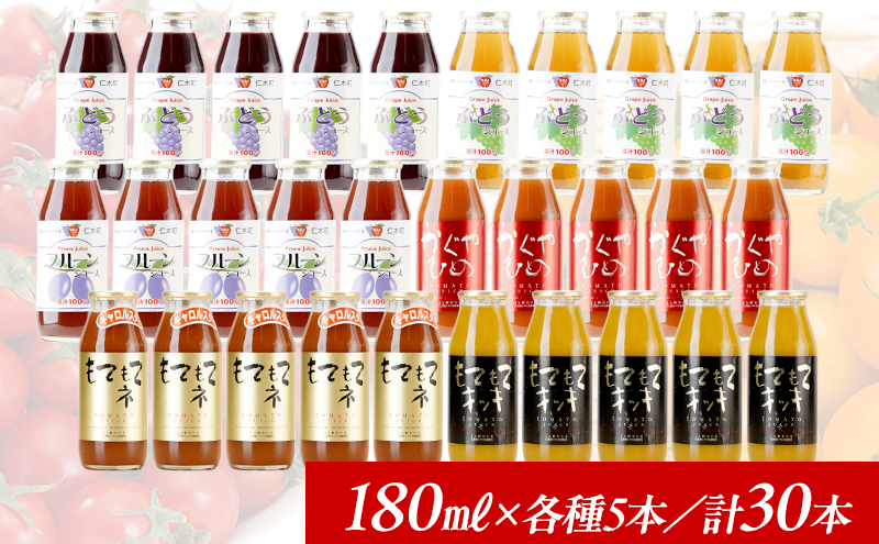 先行受付 JA新おたるのminiジュースセット180ml×30本 果汁飲料 渋み 甘み 酸味 調和 こだわり 濃厚 ストレート [JA新おたる]