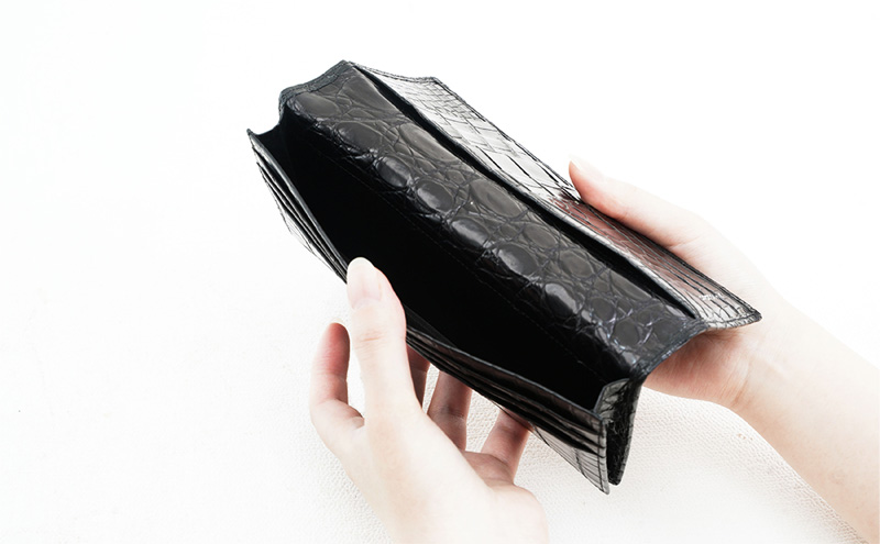 長財布 メンズ ブラック マットクロコ 財布 レザー 革 本革 革製品 クロコダイル クロコダイル財布 クロコ財布 ワニ革 ワニ革財布 レザー財布 メンズ財布 黒財布 お財布 日本製 東京 東京都 墨田区