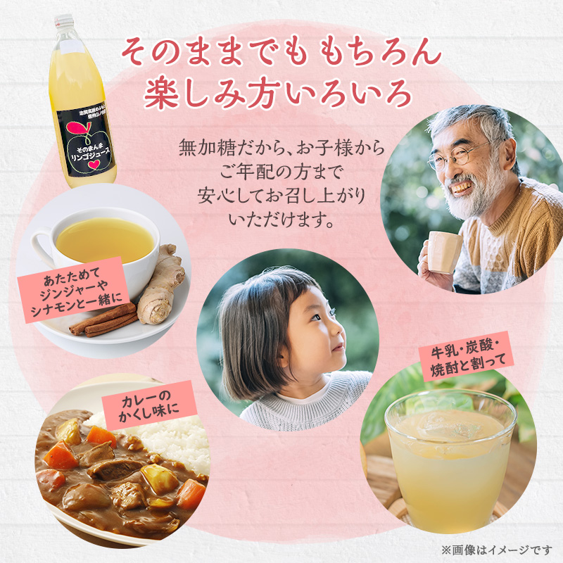 山ノ内町産サンふじとシナノスイート使用！りんごジュース 1000cc×3本（サンふじ2本・シナノスイート1本）セット 果汁飲料 アップルジュース りんご100％ジュース 