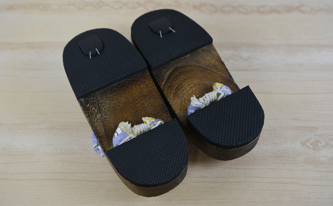 雪丸下駄 子ども用 ブルー 