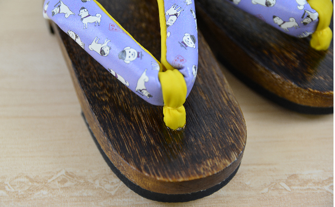 雪丸下駄 子ども用 ブルー 