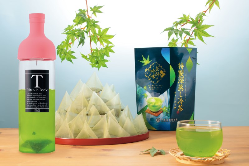 耐熱ボトルと深蒸し冷茶セット(4g×62袋入)〈お茶 茶 緑茶 煎茶