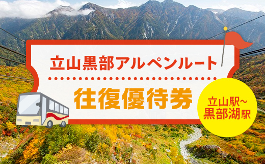 立山黒部アルペンルート ( 立山駅 ～ 黒部湖駅 ※往復 ) 優待券 立山黒部貫光観光 旅行 券 チケット 体験 トラベル 黒部 富山県 立山町 F6T-781