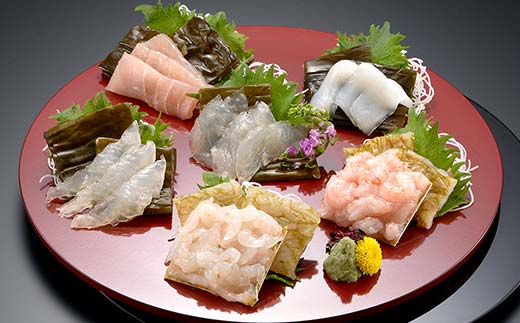 昆布締め 汐風セット6品 M-06B 白えび 丸玉 郷土料理 昆布 昆布〆 刺し身 白身 白海老 白エビ カジキ 車鯛 真鯛 鯛 タイ そでいか イカ あまえび エビ 甘海老 ヒラメ  富山県 立山町 お歳暮 お中元 F6T-324