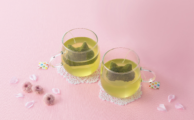 猫型ティーバッグキャッティー(3g×24P)〈お茶 茶 緑茶 煎茶 宇治抹茶 抹茶 深蒸し茶 深むし ネコ 猫 ティーバッグ ティーパック 日本茶 飲料 加工食品〉 