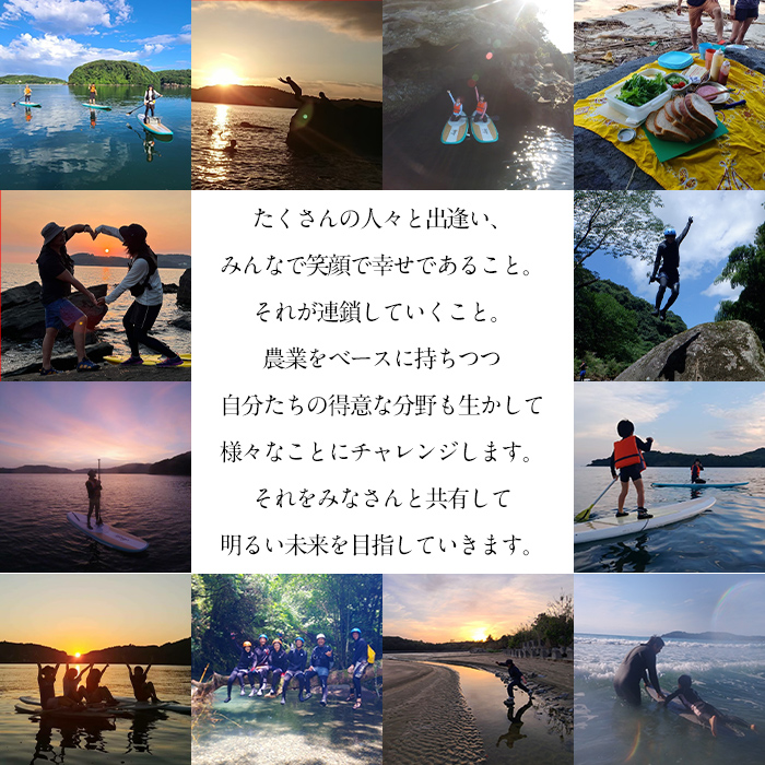 鹿児島県阿久根市のふるさと納税 ＜選べるアクティビティと人数＞happy smile farm アクティビティ体験チケット(サーフィン or SUP or BIG SUP or リバートレッキング or 登山/2名様or3名様) サーフィン サップ リバトレ レジャー 自然 マリンスポーツ アウトドア 山登り【落合ぶどう園】akn025-02