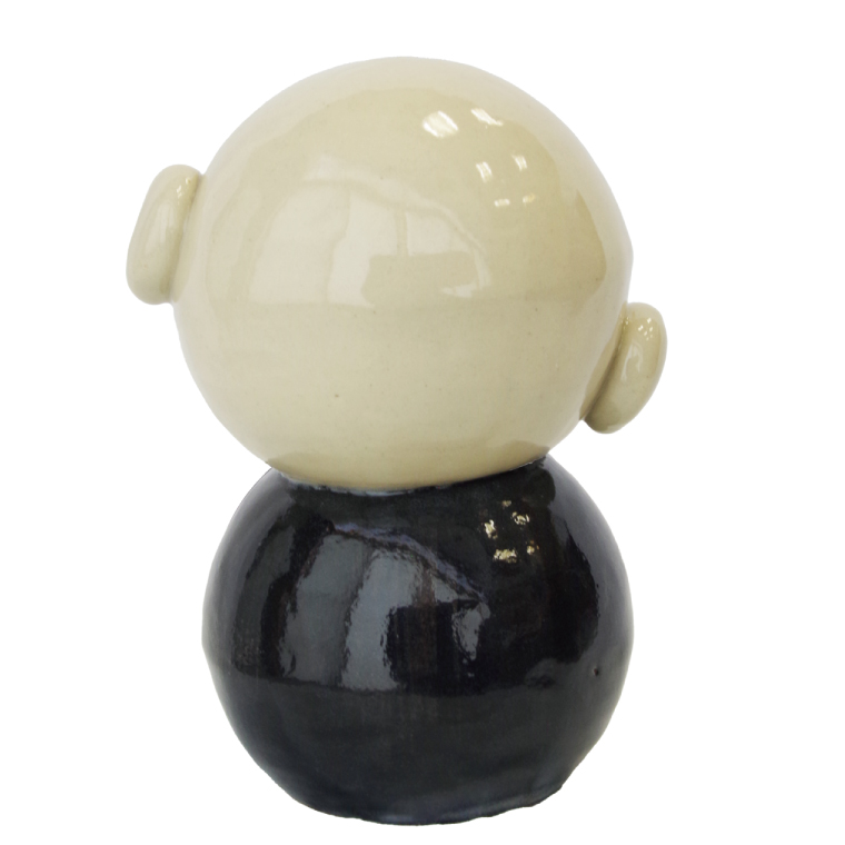 ほっこりおじぞうさん（中）丸耳【インテリア 陶器 おじそうさま 飾り】(BF203)