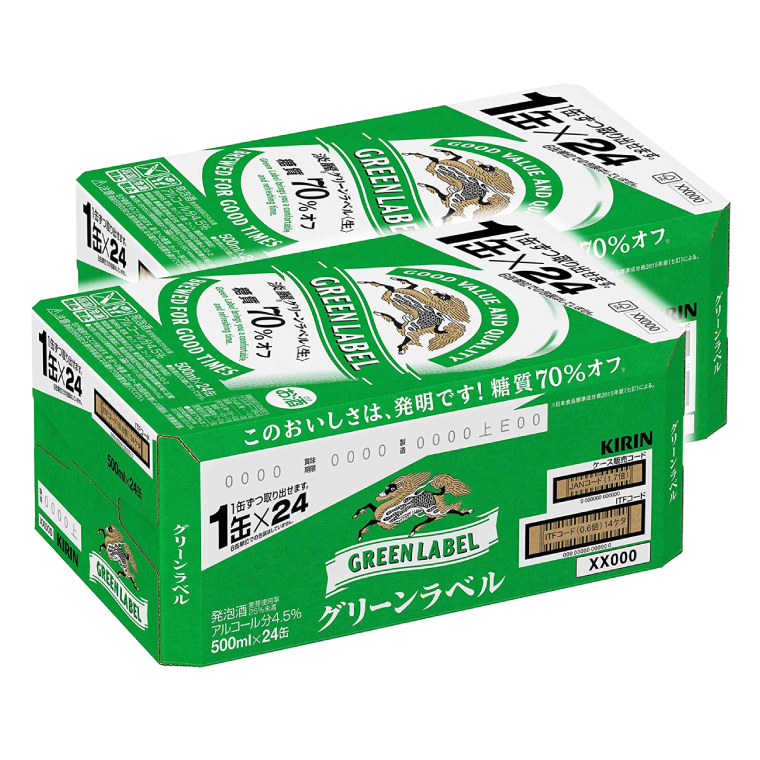 キリンビール取手工場産 淡麗グリーンラベル500ml缶-24本×2