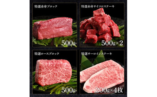 土佐あか牛協会が認定する「土佐熟成あかうし」詰め合わせ9種（合計6.6kg）サイコロステーキ ロース カルビ スネ ヒレ シャトーブリアン サーロイン ブロック肉 特選 赤身 牛 牛肉 和牛 国産 天下味 エイジング工法 熟成肉