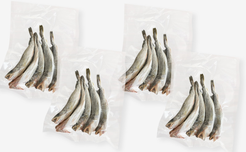 北海道 厚岸産 丸干しコマイ 190g×4パック ソウルフード 魚貝類 干物 焼魚 おつまみ 冷凍 厚岸湖 天日干し 焼くだけ おかず 