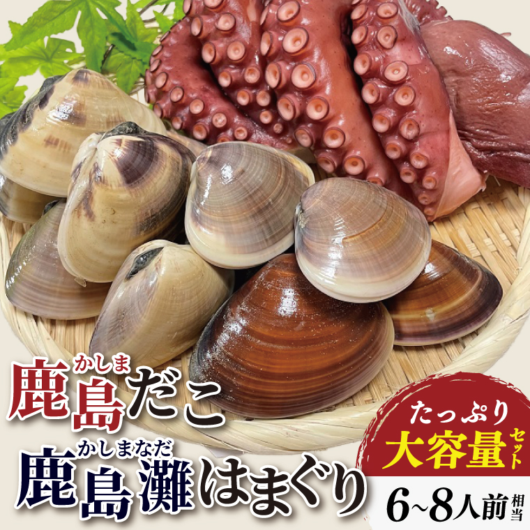 鹿島だこ 鹿島灘はまぐりセット 大容量セット 6～8人前相当【たこ タコ 蛸 蛤 ハマグリ 海鮮 新鮮 魚貝 地たこ 刺身 鹿島灘 鹿嶋市 茨城県】（KM-11）