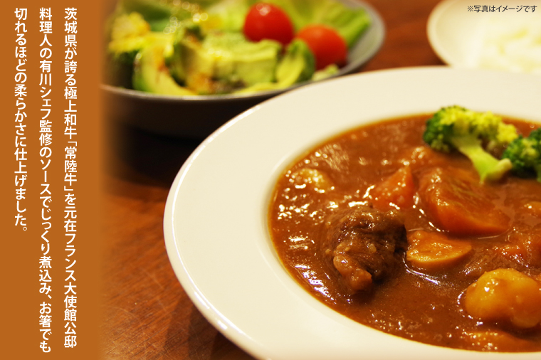 常陸牛ビーフシチュー(180g×2)＆常陸牛100％煮込みハンバーグ(200g×2)セット（AA219）