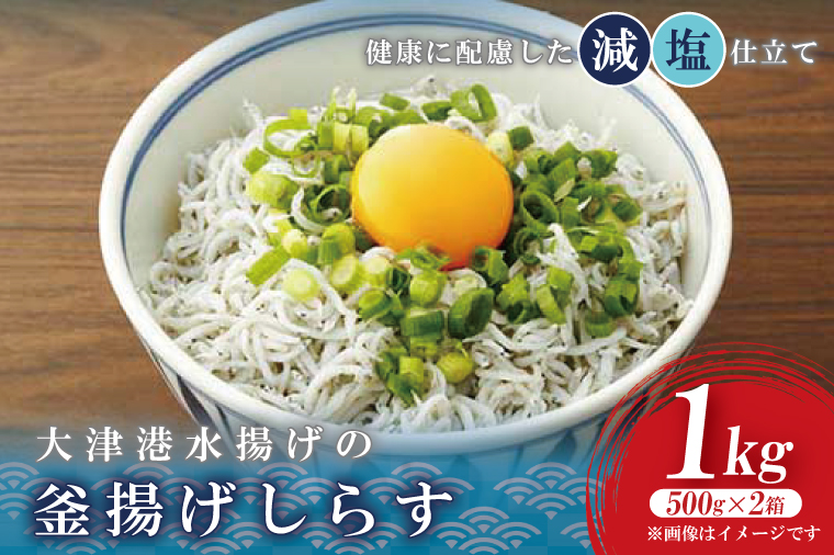 大津港水揚げの釜揚げしらす　1kg(500g×２箱) (AS209)