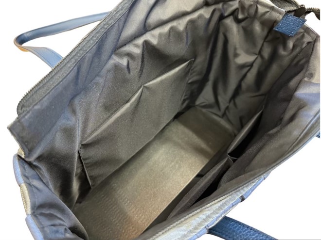 かばん おしゃれ 畳縁手編み バック ブルー×グレー リボン使い ファッション トートバッグ ファッション小物 高級畳縁 軽い オシャレ お出かけ 普段使い 