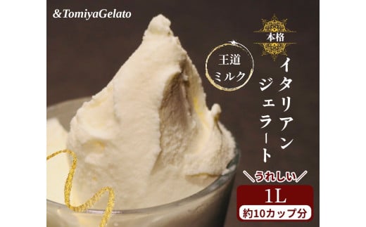 宮城県富谷市のふるさと納税 [＆とみやジェラート] ミルク1000ml｜アイス スイーツ 仙台 富谷 とみやど 牧場 アイスクリーム デザート イタリアンジェラート [0199]