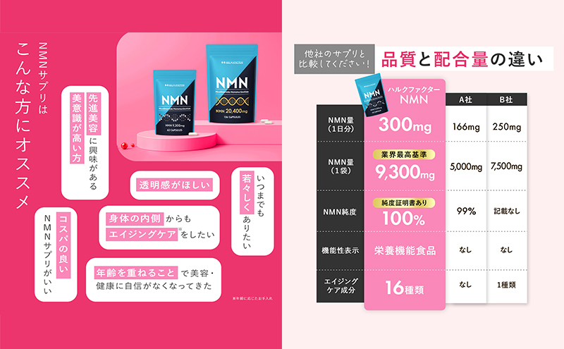 岐阜県池田町のふるさと納税 ハルクファクター NMN 9300mg 大容量 31日分 エイジングケア サプリメント 抗酸化 ビタミンC サプリ レスベラトロール プラセンタ アスタキサンチン マルチビタミン 栄養機能食品 国産 人気 美容 加工食品 健康食品