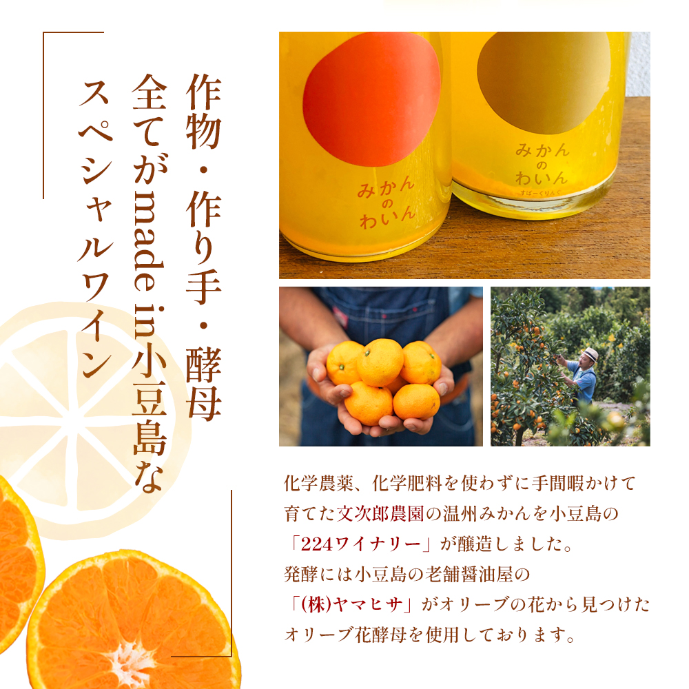 【 小豆島 】文次郎農園 小豆島100％ みかんのわいん飲み比べセット お酒 酒 ワイン みかん 蜜柑 ミカン 温州みかん 香川 香川県 土庄 土庄町