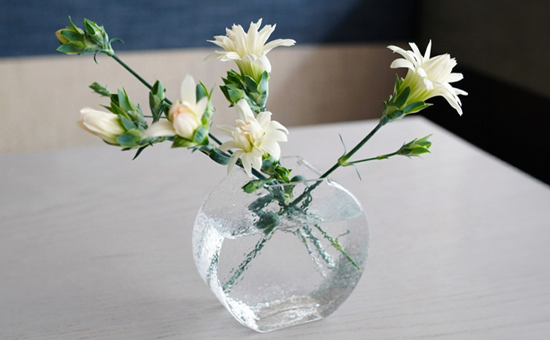 デンデン　フラワーベース（クリアー） 