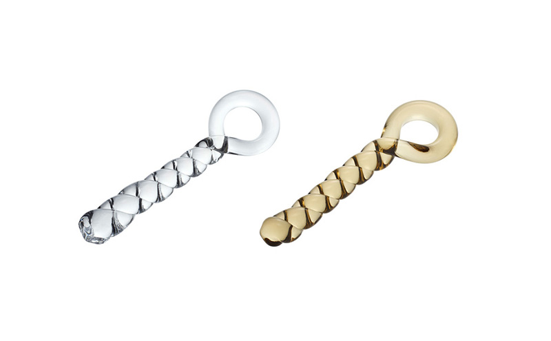 スピラリー　カトラリーレスト4点2色アソート（クリアー×2・タン×2） 