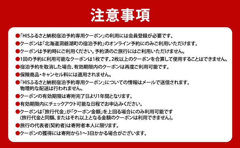 HISふるさと納税宿泊予約専用クーポン（北海道洞爺湖町）【3,000円分】 宿泊 ホテル 観光 