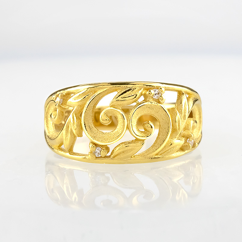 24金 純金 リング 指輪 ゴールド 婚約指輪 K24 ピンキーリング 太め