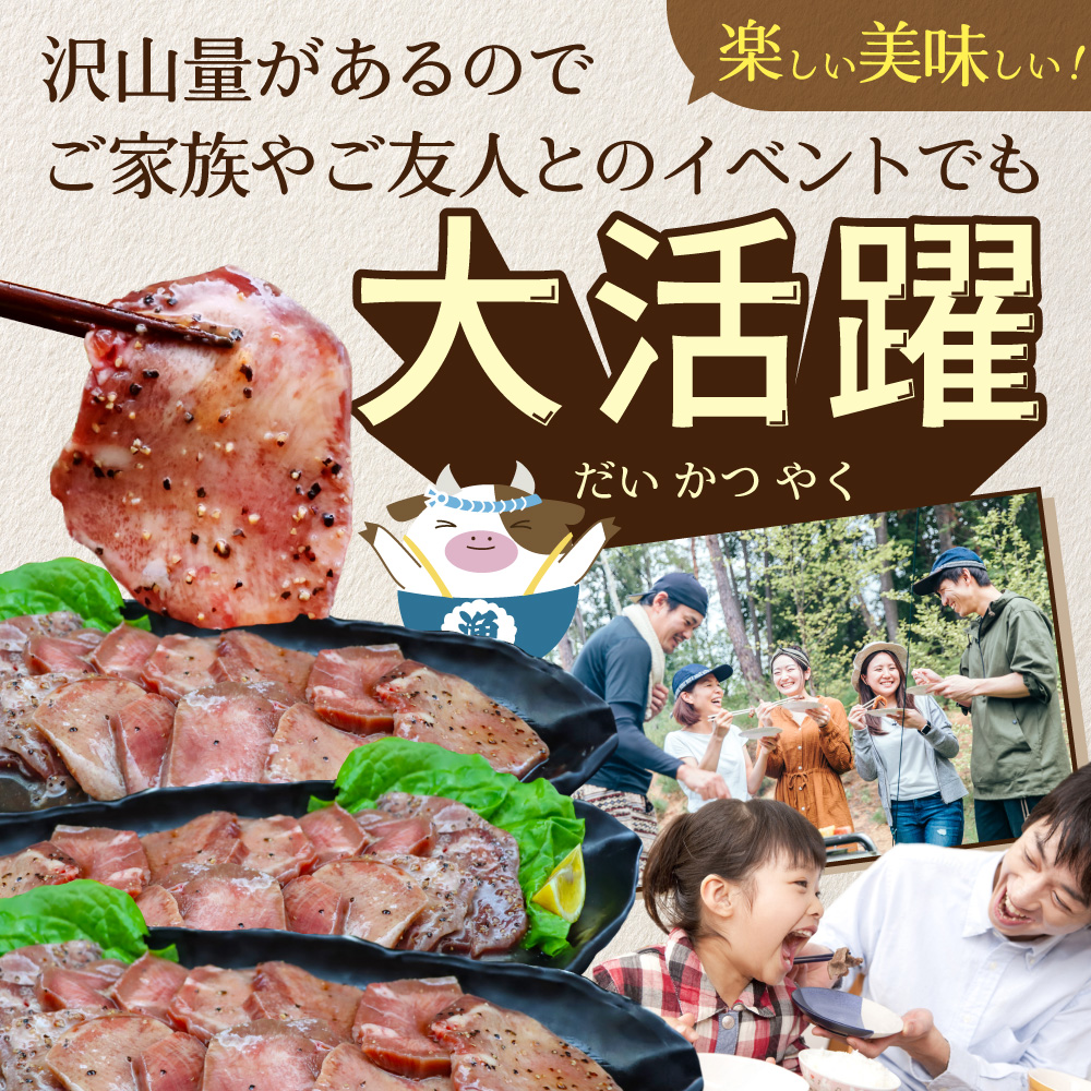 北海道別海町のふるさと納税 【味付けが選べる】北海道 別海町 やわらか厚切り 牛タン 1.2kg