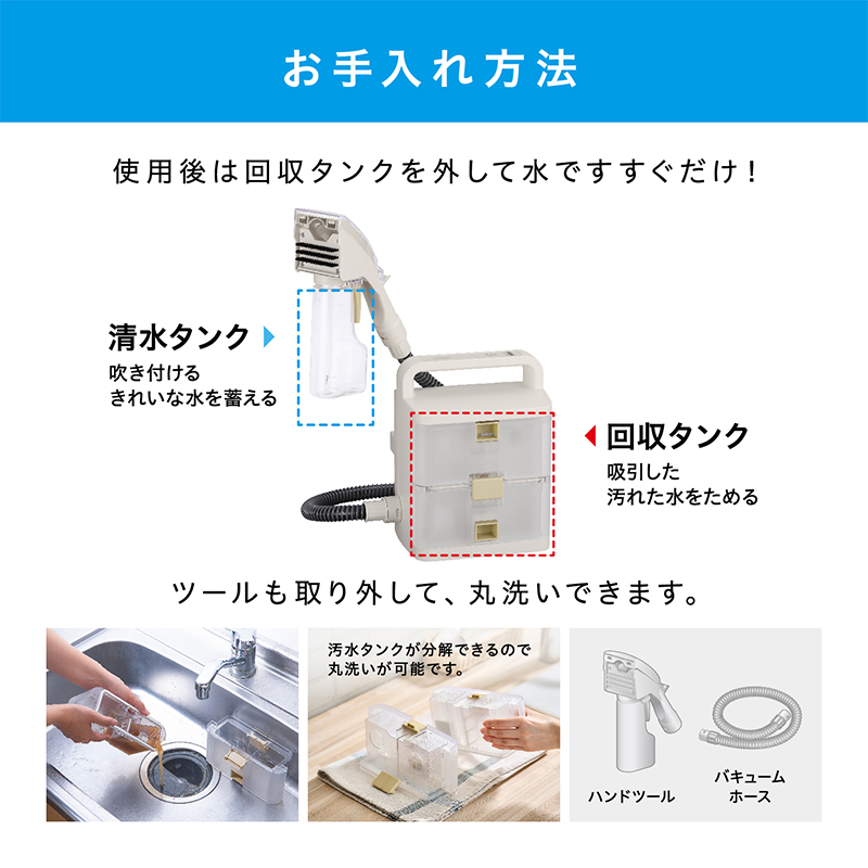 【新品・未使用】アイリスオーヤマ コードレスリンサークリーナー アイボリー​ コードレスリンサークリーナー RNS-B400D アイボリー[専用洗剤付き]