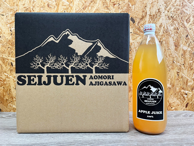 りんごジュース 【 12月中旬より順次出荷 数量限定 】 西樹園 無添加 ストレートりんごジュース 1L × 6本 青森県 鰺ヶ沢町 青森りんご ブレンド ジュース 