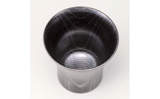 Keyaki Cup ブラック Platinum 木箱入り 天然木 欅 木製 カップ コップ タンブラー 漆器 漆塗  伝統工芸 工芸品 国産 日本製 山中木製漆器 復興 震災 コロナ 能登半島地震復興支援 北陸新幹線 F6P-0128