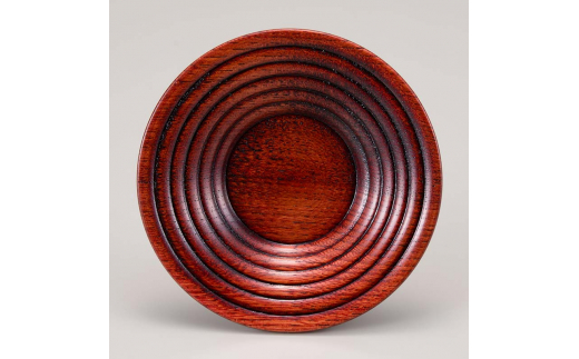 山中塗 栓 4.0 ロクロ目茶托 赤摺 5枚組 天然木 茶托 セット 化粧箱 轆轤挽き 拭き漆 漆器 父の日 母の日 敬老の日 ギフト 伝統工芸 工芸品 国産 日本製 復興 震災 コロナ 能登半島地震復興支援 北陸新幹線 F6P-0171