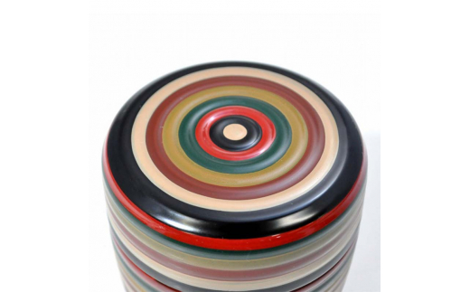 山中塗 中棗 細独楽 1個 轆轤挽き 棗 茶入れ 黒漆 化粧箱 贈答 贈り物 ギフト 山中木製漆器 伝統工芸 工芸品 国産 日本製 F6P-0211