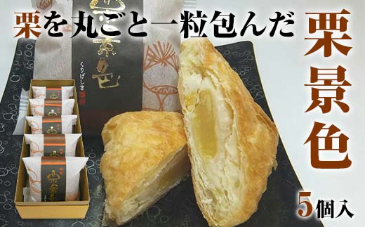 【石川県加賀市】栗景色 5個入 銘菓 パイ 栗 菓子 生菓子 お菓子 お茶菓子 お茶請け  グルメ 国産 日本製 食品 復興 震災 コロナ 能登半島地震復興支援 北陸新幹線 F6P-2392