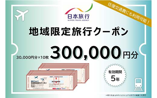 日本旅行 地域限定旅行クーポン 300,000円分 旅行 クーポン 利用券 チケット宿泊 宿 旅館 ホテル レジャー 体験 交通 観光 トラベル 加賀市 復興 震災 コロナ 能登半島地震復興支援 北陸新幹線 F6P-1023