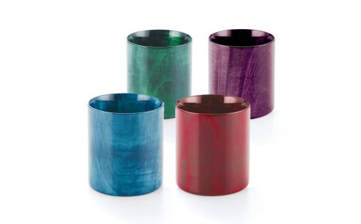 Ｍugカップ Colorful パープル SX-496 マグカップ 箱入り 天然木 栃 木製 マグ カップ コップ 伝統工芸 工芸品 国産 日本製 復興 震災 コロナ 能登半島地震復興支援 北陸新幹線 F6P-1029