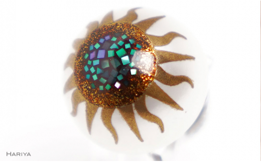 太陽蒔絵 マベパールピンブローチ 桐箱付き 蒔絵 漆 マベパール 太陽 ハンドメイド ピンブローチ アクセサリー ギフト 伝統工芸 工芸品 国産 日本製 復興 震災 コロナ 能登半島地震復興支援 北陸新幹線 F6P-1702