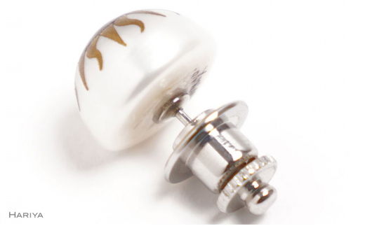 太陽蒔絵 マベパールピンブローチ 桐箱付き 蒔絵 漆 マベパール 太陽 ハンドメイド ピンブローチ アクセサリー ギフト 伝統工芸 工芸品 国産 日本製 復興 震災 コロナ 能登半島地震復興支援 北陸新幹線 F6P-1702