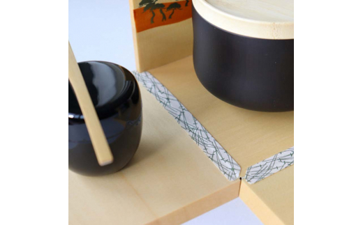茶道具 お手前セット 喫茶箱 白木地 ナチュラル 松 SR-1165 お茶道具 一式 セット 木箱 茶椀 棗 菓子皿 茶杓 茶筅 茶筅筒 風呂敷 贈り物 ギフト F6P-0982