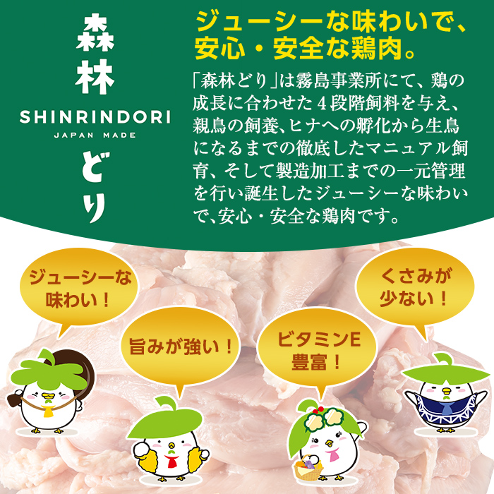 鹿児島県霧島市のふるさと納税 A0-272 森林どり むね肉(2kg×3袋・計6kg)【ウェルファムフーズ】