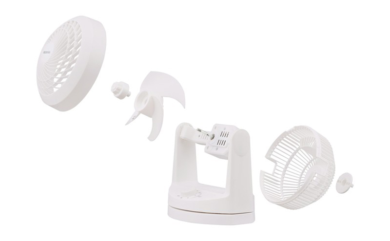 サーキュレーター 扇風機 首振り PCF-HD15EC-W ホワイト アイリスオーヤマ 分解 丸洗い 卓上 小型 お手入れ簡単 掃除 清潔 送風 おしゃれ 左右首振り リビング 衣類乾燥 部屋干し 8畳 省エネ 節電 空気循環 コンパクト