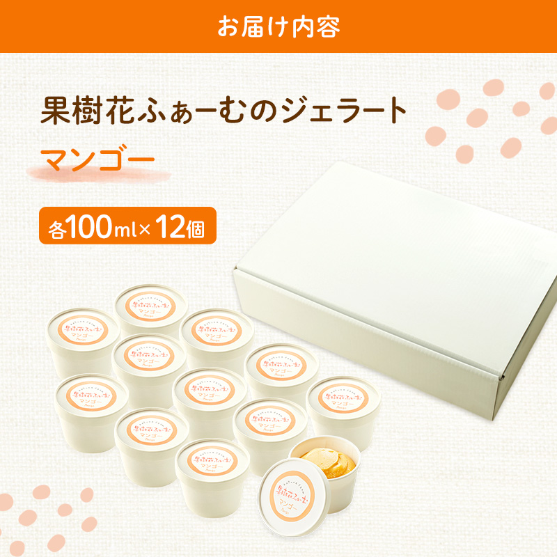 ジェラート マンゴー 12個 アイス アイスクリーム スイーツ お菓子 菓子 おやつ 兵庫県 加西市 