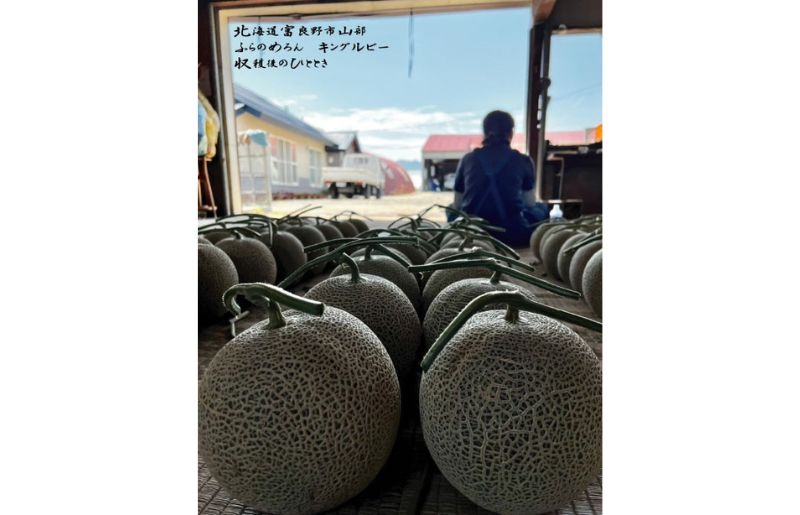 2026年夏発送 【数量・期間限定】 ふらのメロン キングルビー 秀大2玉［1玉2kg以上］計4kg以上 富良野メロン 赤肉 めろん 北海道 甘い 大きい