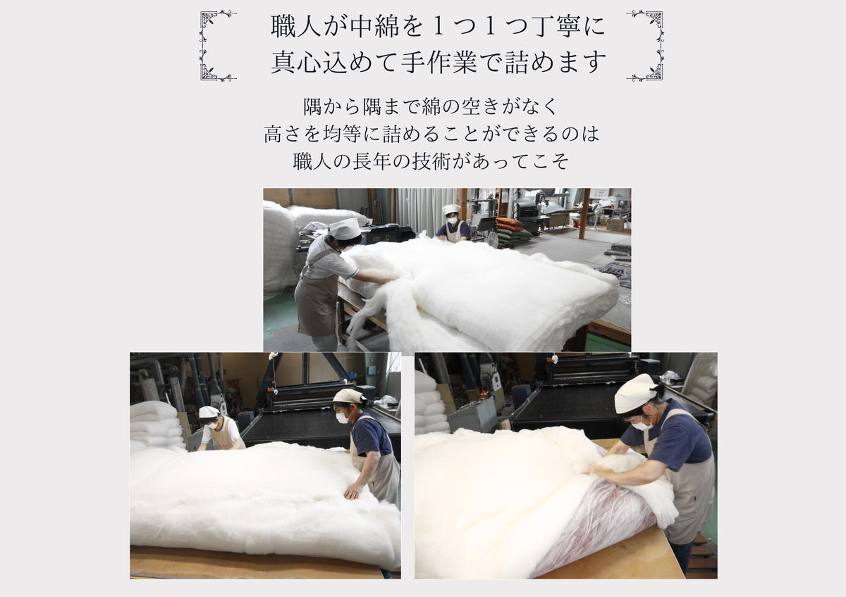 極上純綿もめん布団「敷きふとん」（青色）敷き2枚【CW12W】