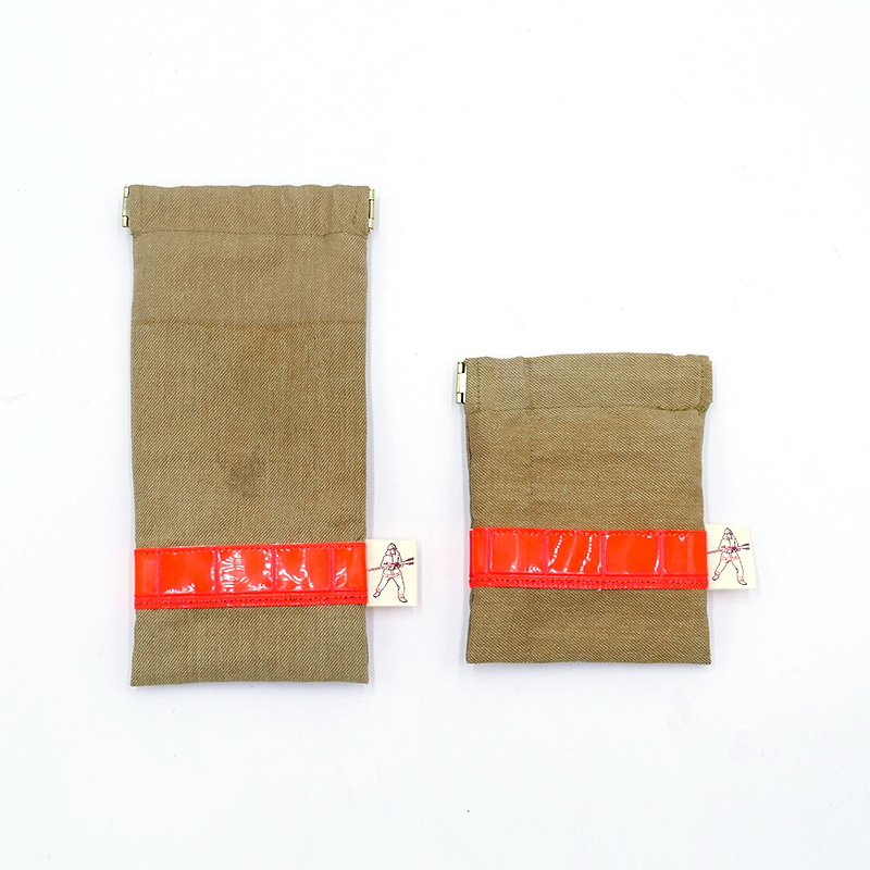 ポーチ 一点物 高梁市消防本部 消防服 リメイク バネ口ポーチ 2点 セット 天満屋ハートネット 