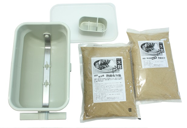 ぬか漬け器「ぬか楽アルファ」と熟成ぬか床＋補充ぬかのセット ぬか床キット 手作り 雑貨 日用品 