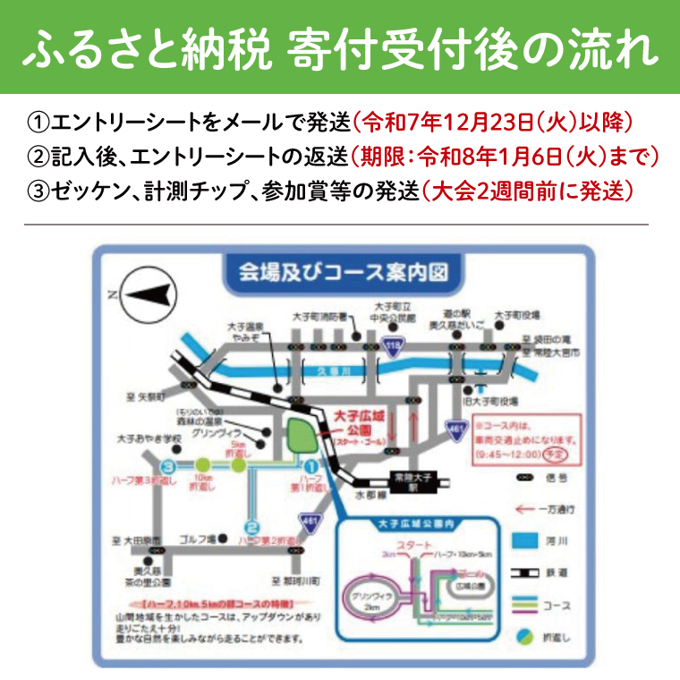 第59回奥久慈湯の里大子マラソン大会 ハーフマラソン(高校生以上参加可能)の部 参加権1名分 ※種目を確認のうえ、お申込みください。 （AU001）