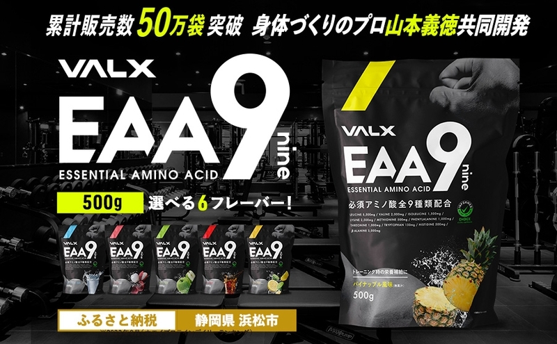 人気のパイナップル風味！VALX EAA9 Amazon | VALX バルクス EAA9 EAA BCAA ロイシン イソロイシン