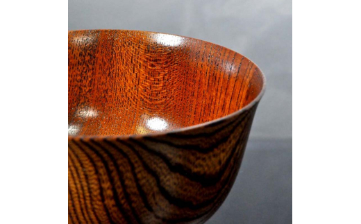 国産山中塗木製雑煮椀 欅4．3羽反椀　茶摺　SO-0506 復興　震災　コロナ【能登半島地震復興支援】 北陸新幹線 F6P-0139
